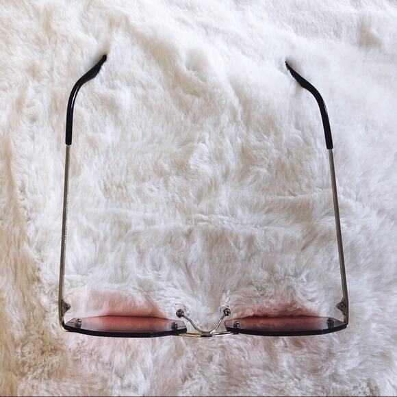 Alaiya Blue & Pink Octogonal Ombre Sunglasses - Picture 4 of 9